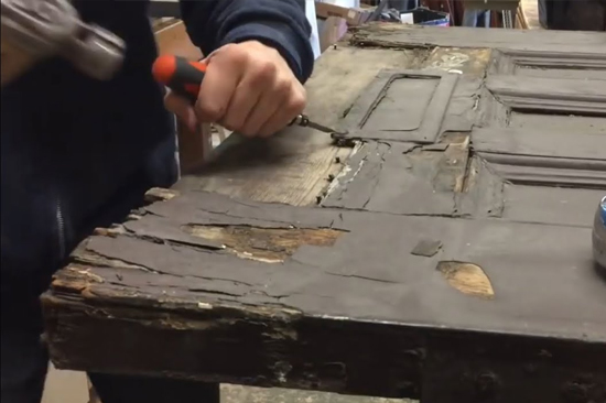 Mayflower Village-wooden-door-repair