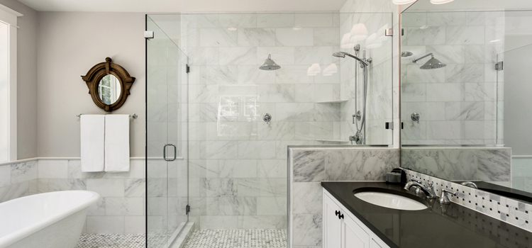 bathroom shower door installation in Mayflower Village