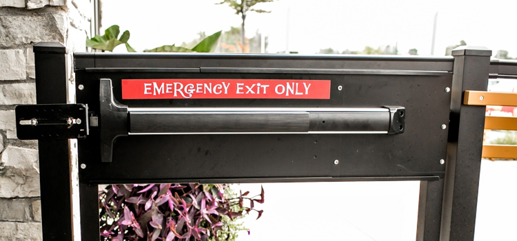 emergency push bar installation in Mayflower Village
